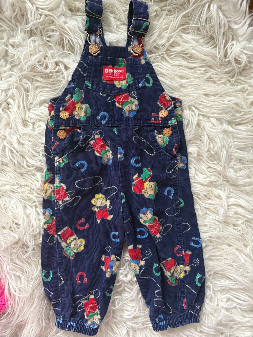 Vintage OshKosh B’Gosh Vestbak Cowboy Corduroy Overalls 18M USA